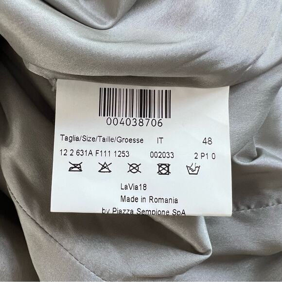 LAVIA 18 Gray Blue Floral Print Scoop Neck Dress Size M - Picture 9 of 12